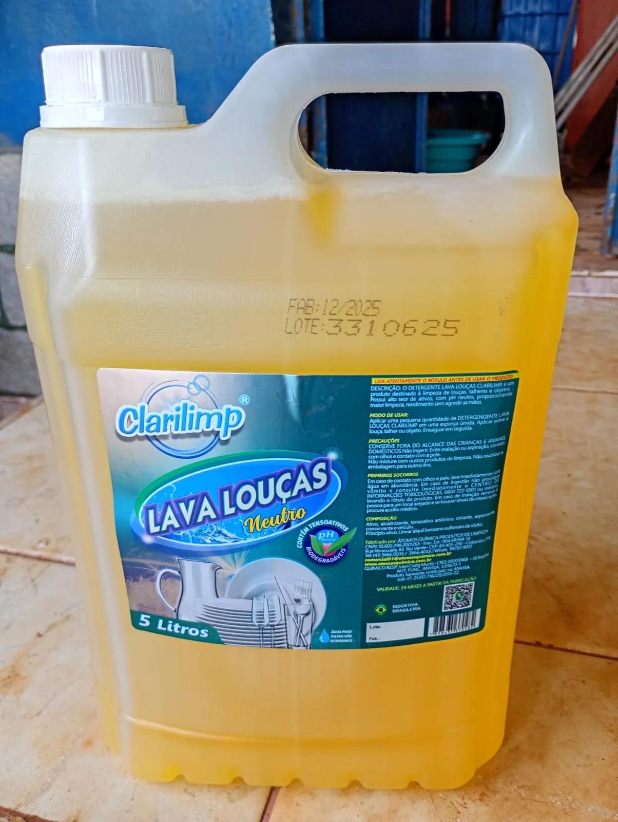 Lava louças neutro Clarilimp, 5 L
