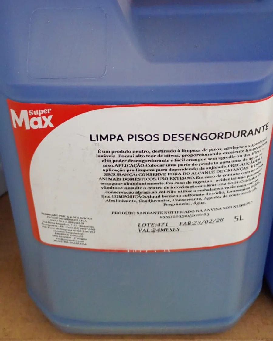 Limpa pisos desengordurante Super Max, 5 L